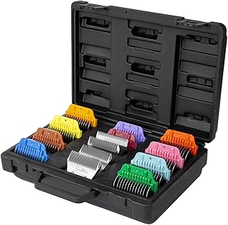ZOLITTA Professional Dog Grooming Case with 4 Wide Blades and 10 Colored Combs, Grooming Set, Grooming Storage, Grooming Set for Groomers, Grooming Wide Blades, Grooming Wide Attachment Combs, for Entry to Professional Level Groomers