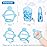 Vicloon Silicone Teething Mitt, 2Pcs Baby Teething Mitten with Adjustable Strap, Crinkle Sound and Textured, Self Soothing Baby Chew Toys for 0-6month Infants