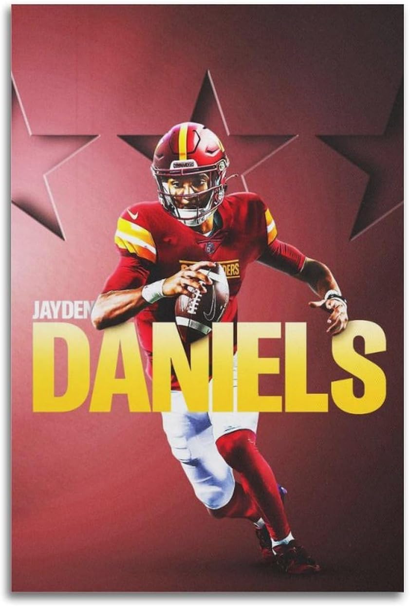 Jayden Daniels Wall Art Poster Canvas Decor for Living