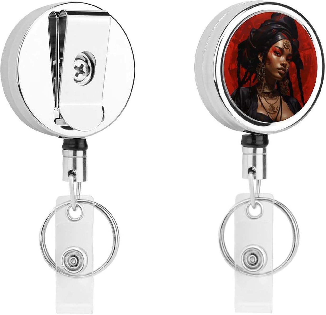 Anime Style Characters Name Badge Holder Badge Reel Badge Clips