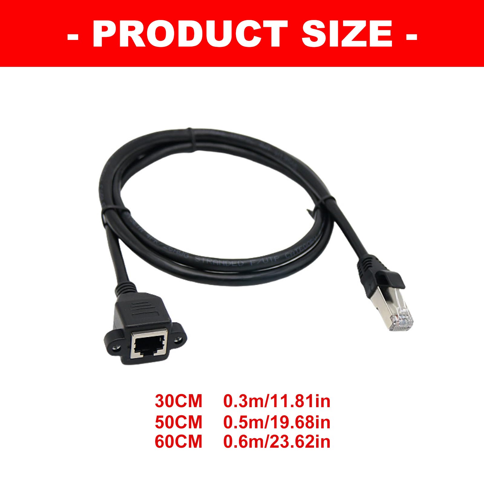 Cavo di prolunga Ethernet RJ45 Cat6 maschio a femmina schermato vite montaggio a pannello Gigabit Internet Networking cavo Gaming Ethernet