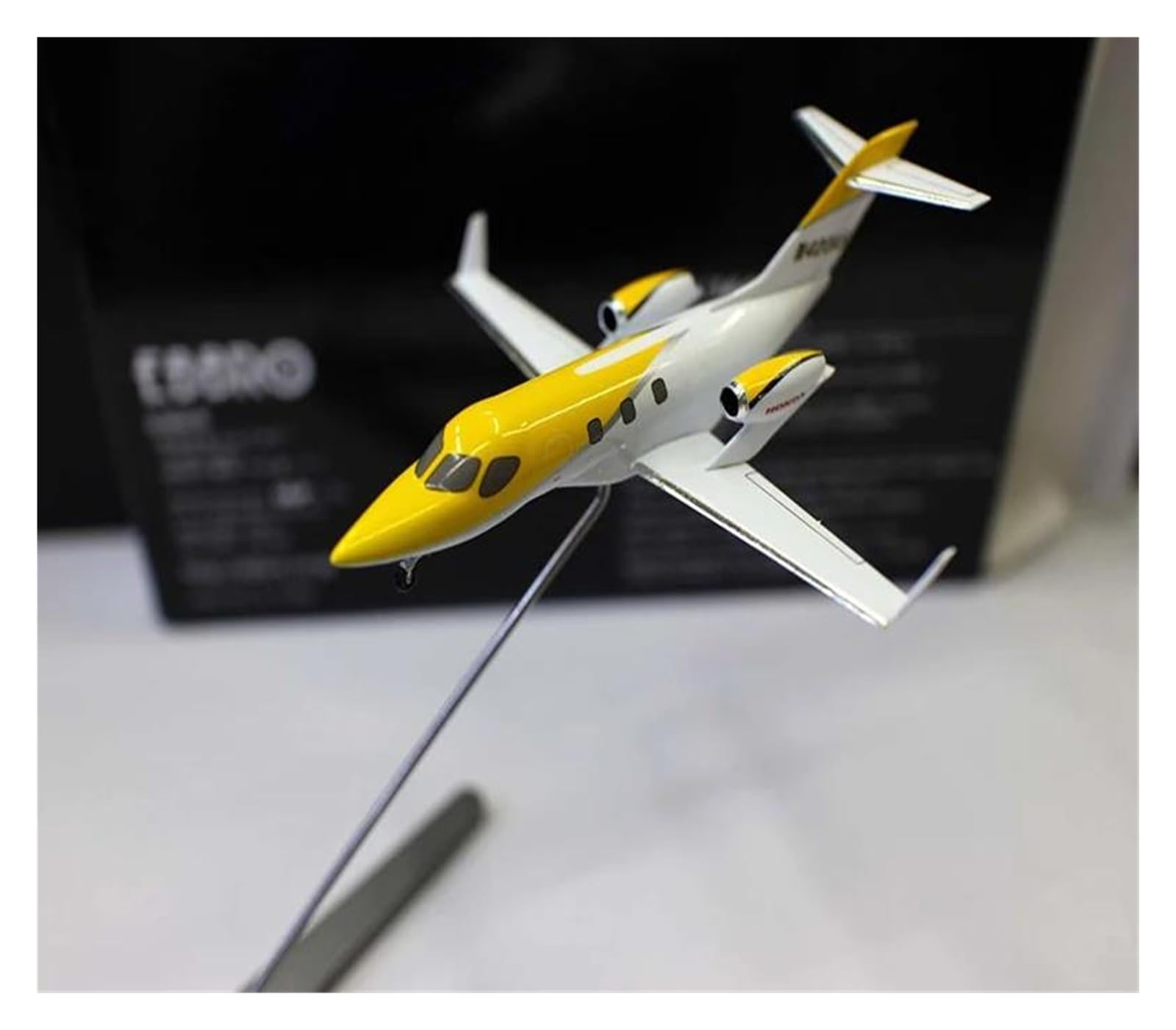 1/144 Per JET Business Jet Piccolo Aereo Di Linea Privato Modello Di Aereo In Lega Serie Classica Scale Aircraft Display Model(Yellow)