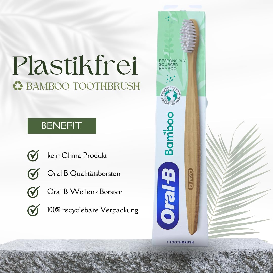 Oral B Bamboo Toothbrush An Environmentally Friendly Alternative to  Conventional Toothbrush : Amazon.de: Health & Personal Care