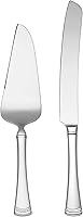 Lenox Portola 2-Piece Dessert Serving Set - Cake Knife & Server, 18/10 Stainless Steel, Mirror Finish, Dishwasher Safe