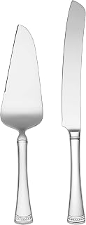 Lenox Portola 2-Piece Dessert Set - Cake Knife & Server, 18/10 Stainless Steel Mirror Finish, Dishwasher Safe