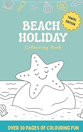 Beach Holiday Travel Colouring Book
