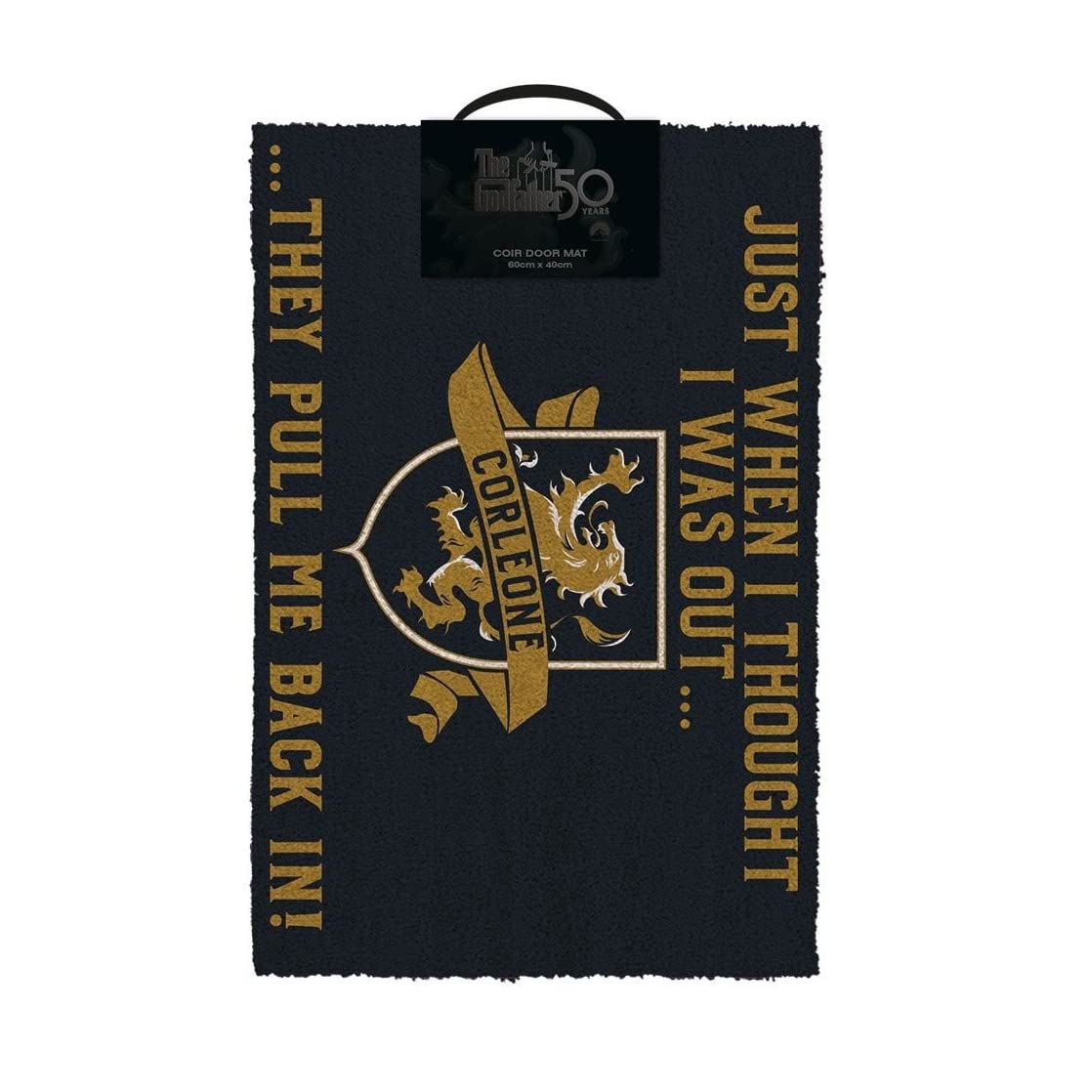 The Godfather Thought I Was Out Door Mat (One Size) (Black/Yellow)