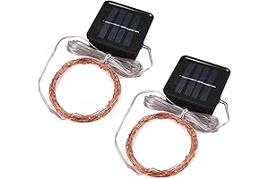 Solar Powered Mini Fairy Lights, 16ft Warm White String Lights for Outdoor Decor