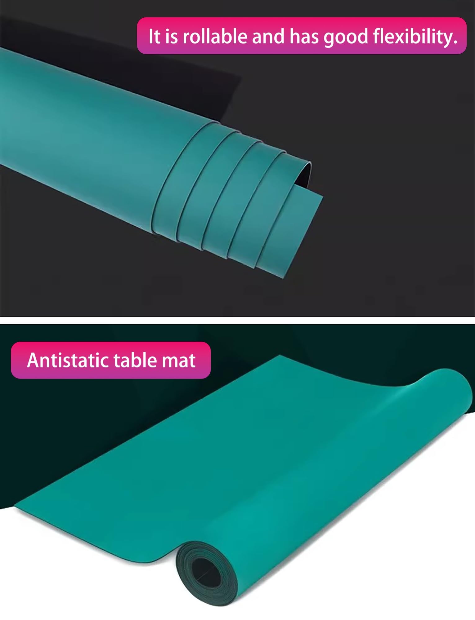 Alfombrilla de soldadura antiestática resistente al calor para reparación electrónica, protección de banco de trabajo