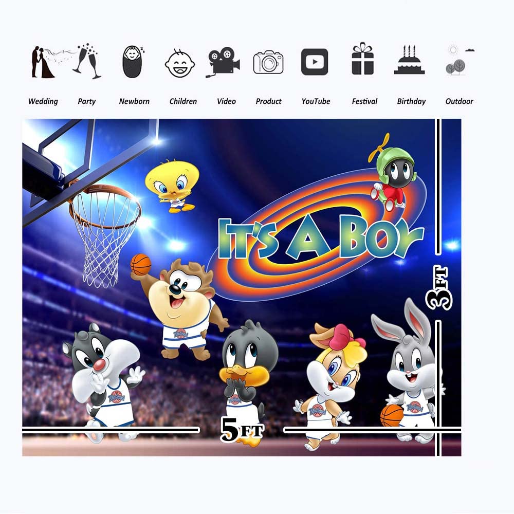Space Jam Cartoon Character Baby Shower Themes Baby Looney Tunes