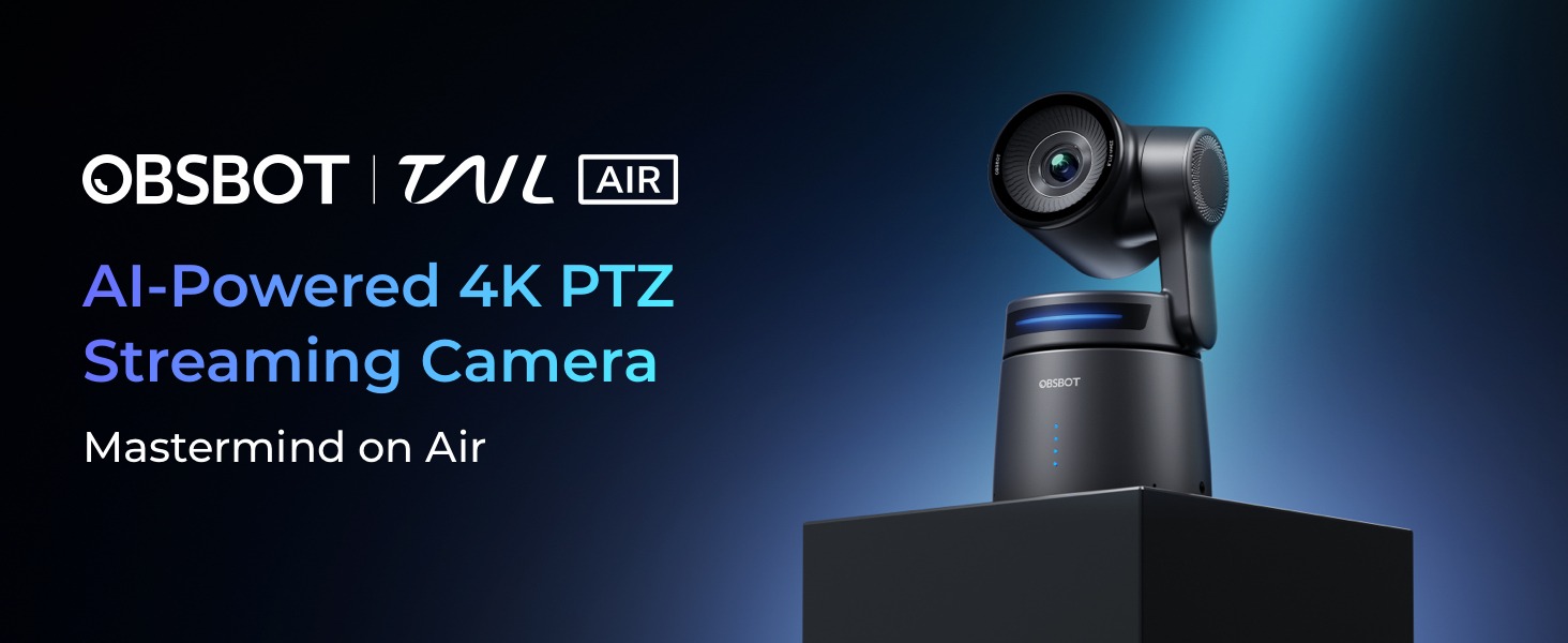 Amazon.com: OBSBOT Tail AIR,with Tripod,NDI PTZ Camera, 4K AI