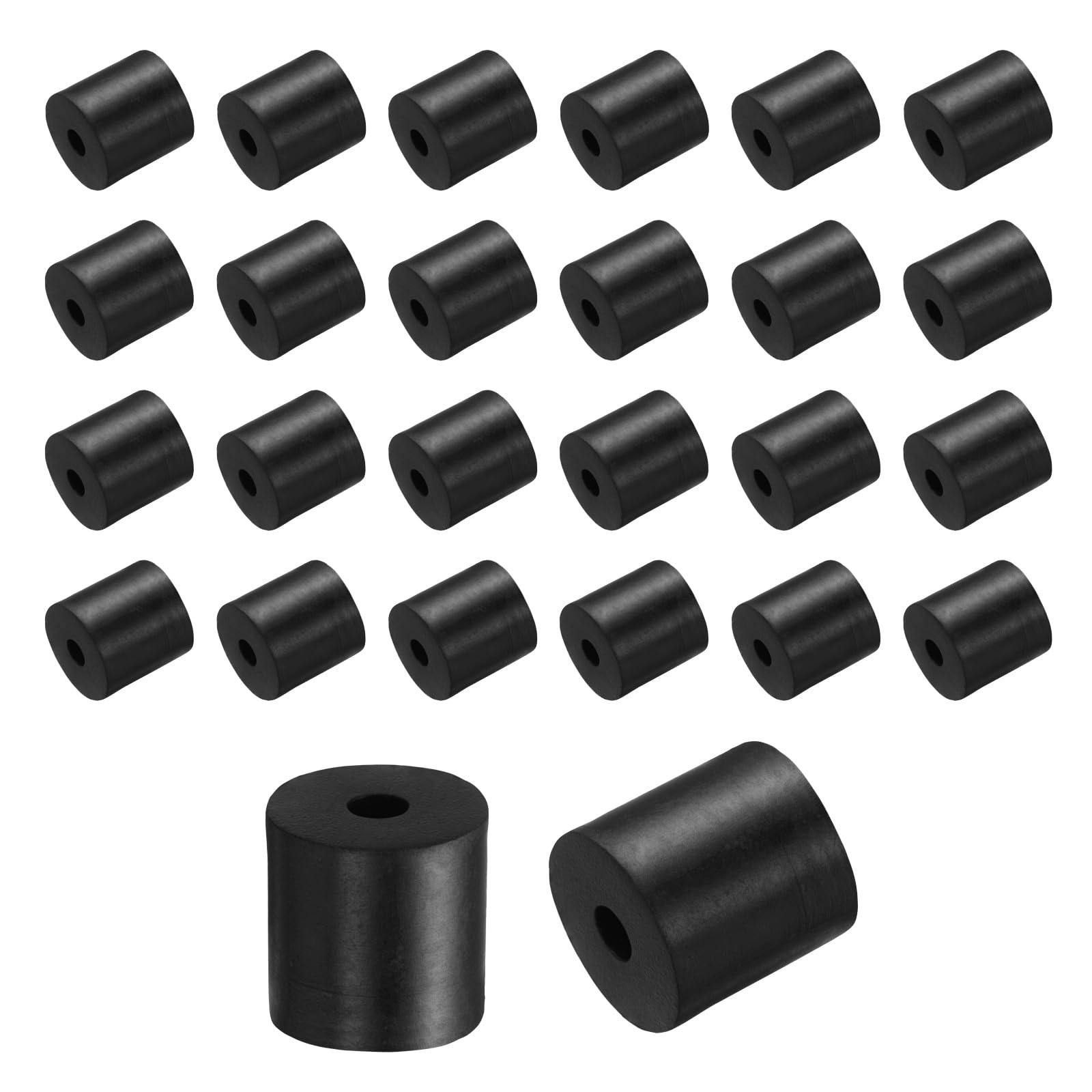 sourcing map 36 Pcs Rubber Spacers 15mm OD x 4mm ID x 15mm Height Round Anti Vibration Spacer Rubber Bushing Grommets