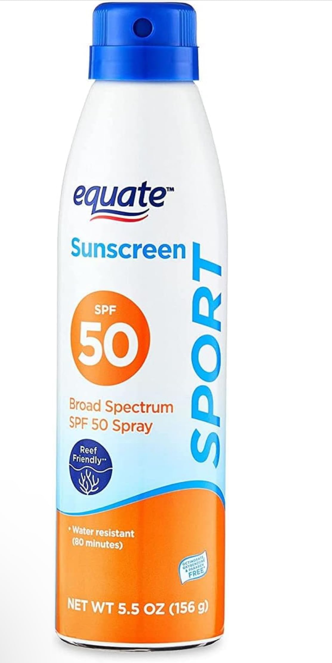 Sunscreen Spray SPF 50 Broad Spectrum Water Resistant 80 Minutes Reef Friendly 5 5 oz beach pool protection