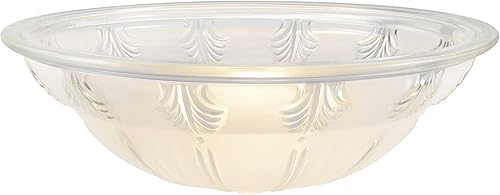 Miniatura 2 de Aspen Creative 25004-68-1, Pantalla de vidrio transparente y arenado de 2 tonos de montaje empotradosemiempotrado, orificio central de 12 pulgada,