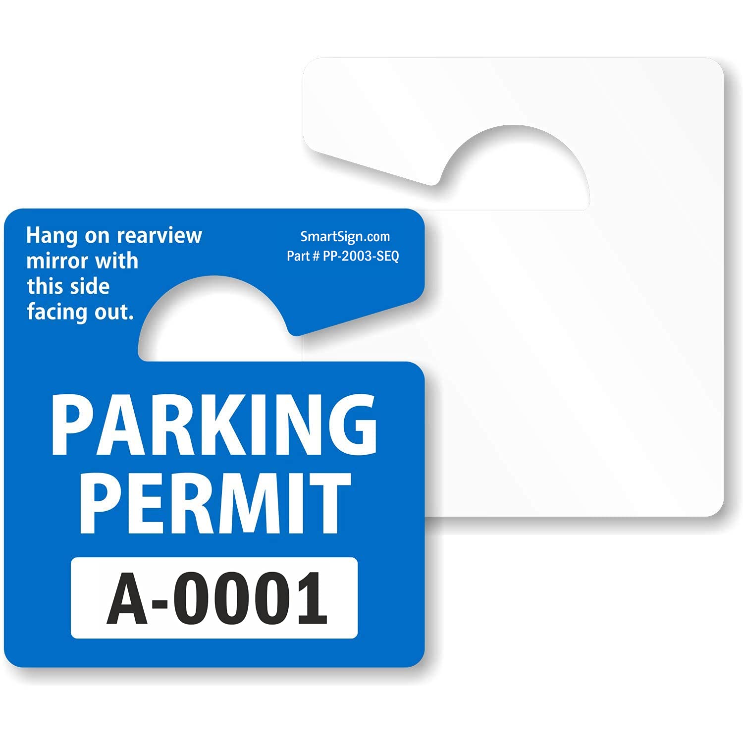 Amazon.com : SmartSign (Pack of 50) Parking Permit Rearview Mirror
