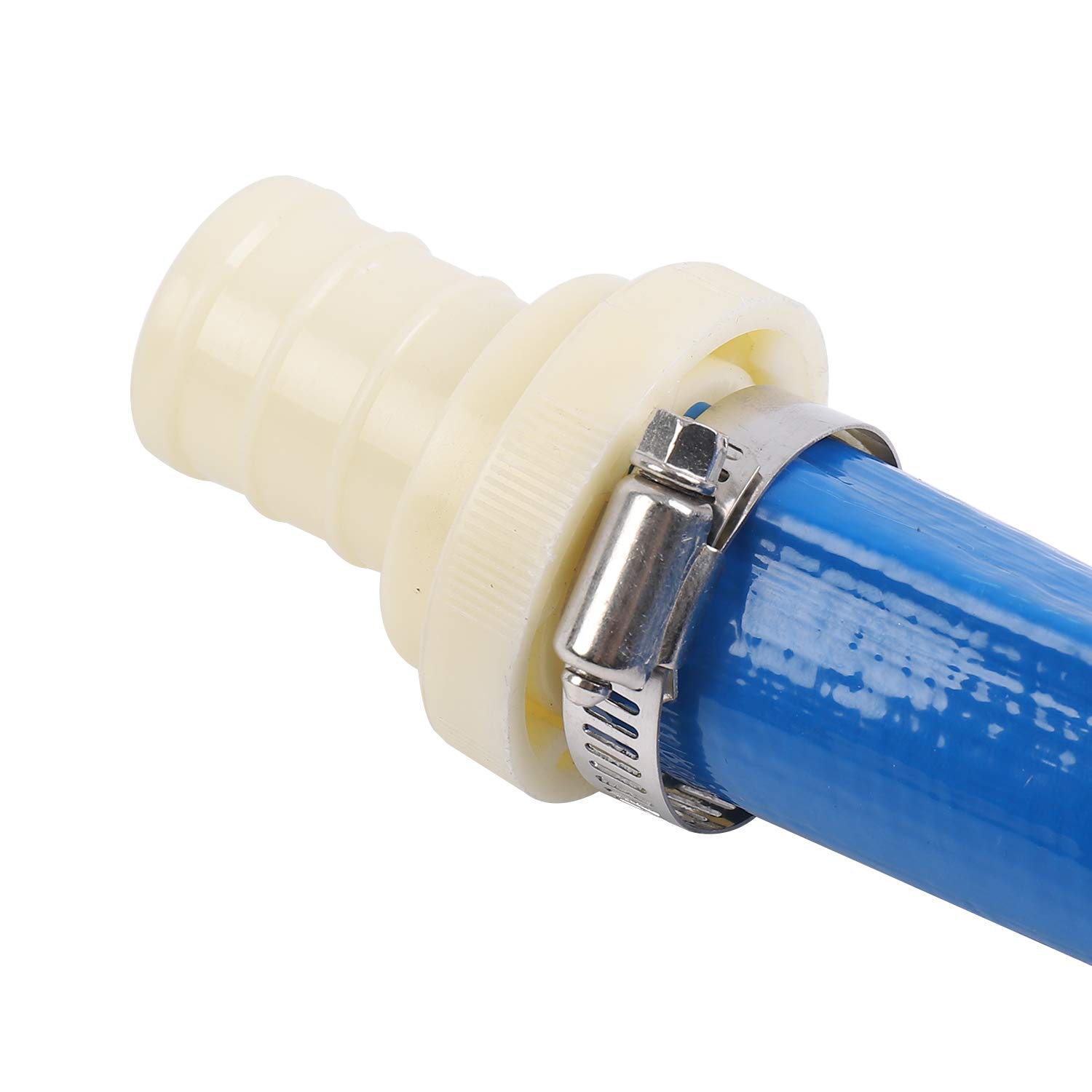 KATSU 664433 Platte afvoerslang, met 2 klemmen en snelkoppelingsaansluiting, geschikt voor dompel- en andere waterpompen, voor het legen van vijvers, tuinirrigatie, blauw, 10 m x 32 mm KATSU 664433 Platte afvoerslang, met 2 klemmen en snelkoppelingsaansluiting, geschikt voor dompel- en andere waterpompen, voor het legen van vijvers, tuinirrigatie, blauw, 10 m x 32 mm