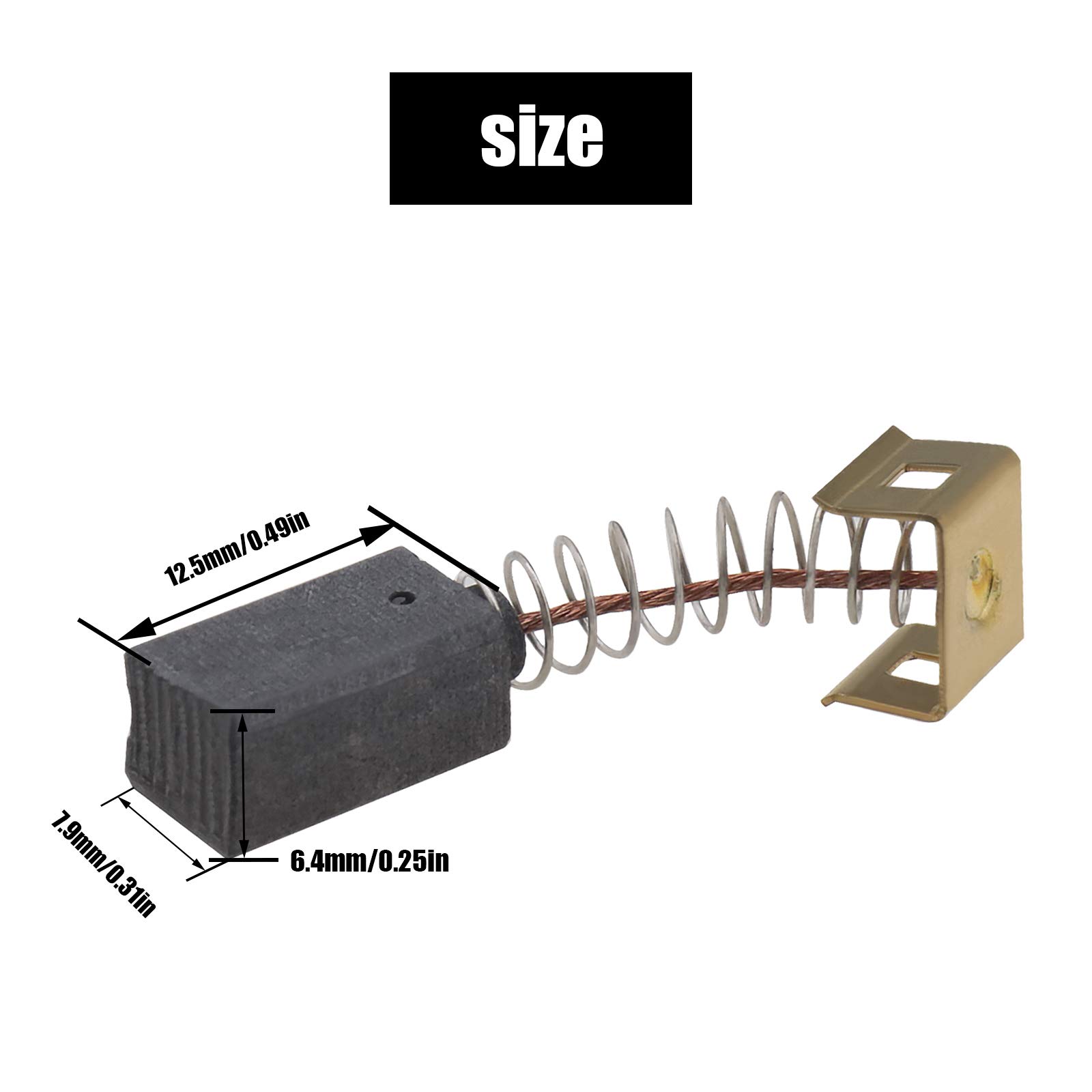 Angle Grinder Replacement Brushes Carbon Brushes For Performance Power PAG2200 Angle Grinder | Replacement Brushes Model D4 D4 Carbon Brushes - Foto 4