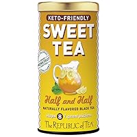 Vista 4 de The Republic of Tea Té verde tropical dulce apto para dieta cetogénica, 8 bolsas grandes de té helado de un cuarto de galón, con cafeína natural