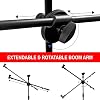 Coverzone 180cm Maximum Length Microphone Stand Multi Functional 2in1 Microphone Foldable Angle Adjustable Floor Top - Model 103