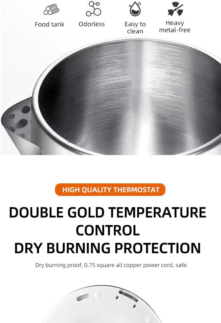 Automatic power-off insulation double-layer anti scalding stainless steel electric kettle