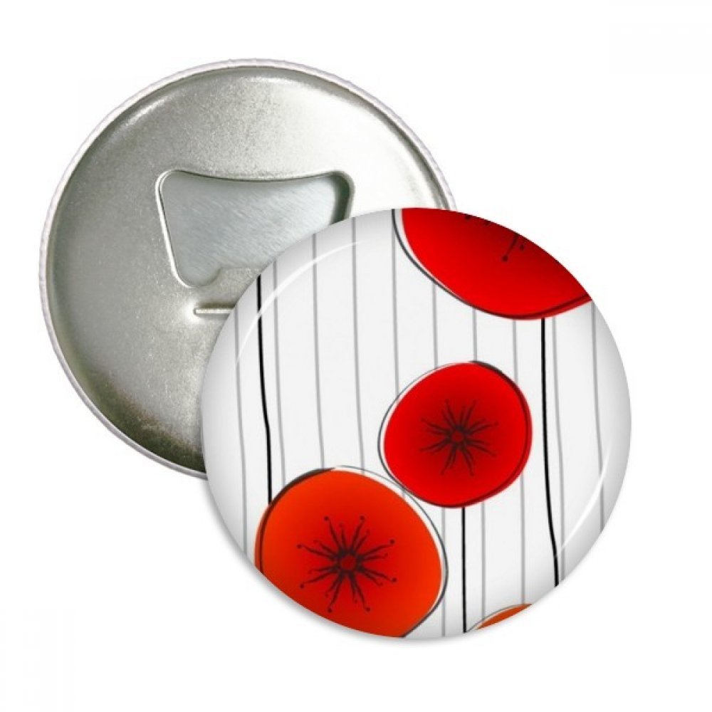 Aimants pour réfrigérateur avec décapsuleur et badge rond d'art