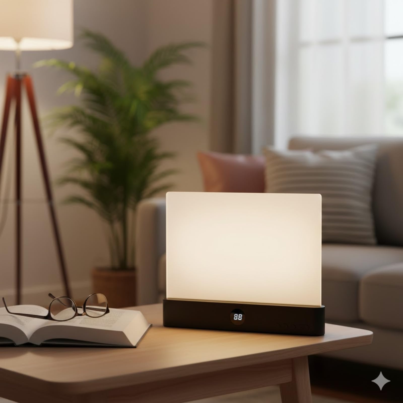 TFixol Timer di rilevamento della luce di lettura piatto Oscuramento continuo 3 temperature di colore Batteria a lunga durata