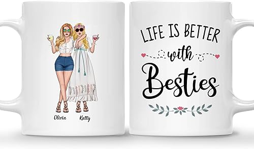 Miniatura 9 de Gossby Taza personalizada (3 mujeres) This Is Us, A little bit of Crazy, A little bit of Loud, Ans A Whole Lot of Love Best Friend Regalos de