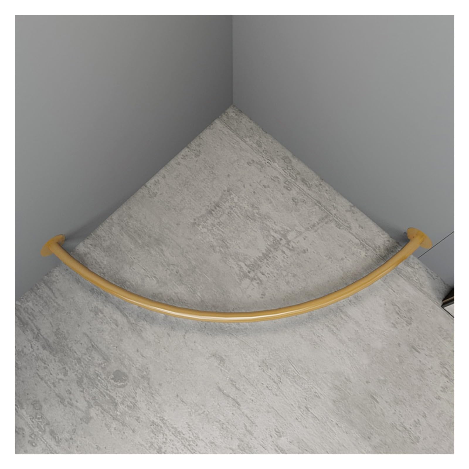 Fitting Room Arch Support Rod, 80 90 100 120 cm Corner Curtains Hanging Rail for Dress Shop Boutiqu Changing Room Privacy Divider, Wall Mounted Metal Pole ( Color : Gold , Size : Length 100cm/39.4in )