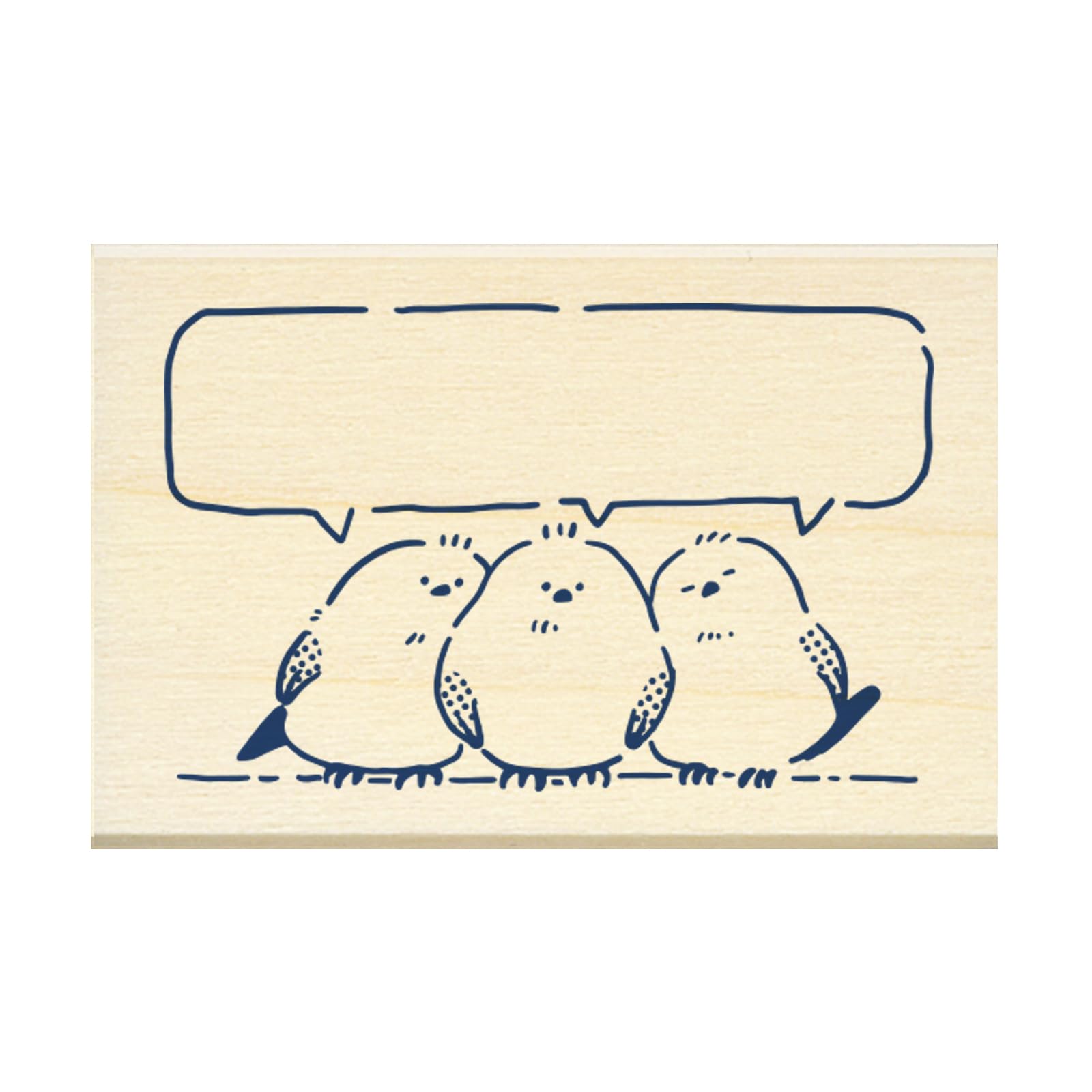 Beverly Hanko Wood Rubber Stamp TSW-167 Shimaenaga Bird Journal Japan