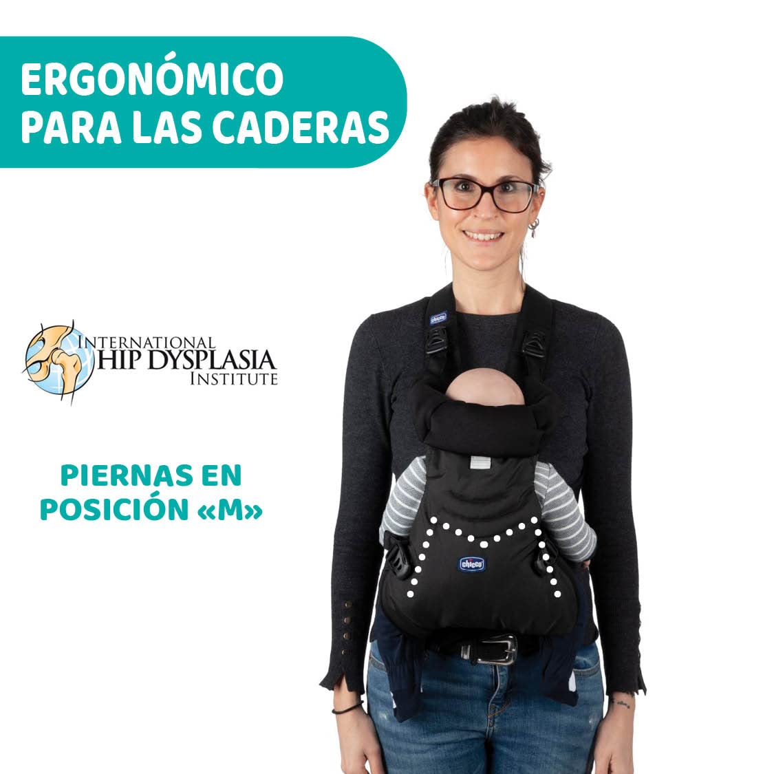 Chicco EasyFit Portabebés Ergonómico de 0 Meses a 9 kg, Mochila porteo Bebé Fácil de Usar para Llevar, Mirando hacia los Padres, Marsupio para infantes, con Sujeción para Cabeza y Cuello, Negro