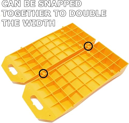 Miniatura 12 de VaygWay Rampas ahorradoras de neumáticos de automóvil, paquete de 4 para almacenamiento, rampas de viaje portátiles altamente visibles