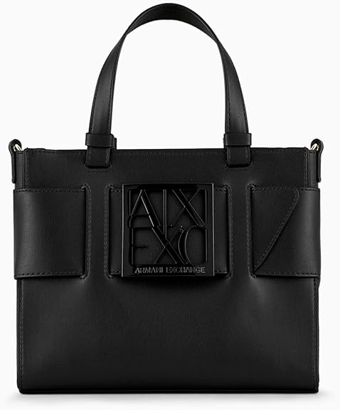 たなかARMANI EXCHANGE A|X ブラックトートバッグ ARMANI EXCHANGE A/X Tote Bag 942650 CC793 Women's Logo Bag