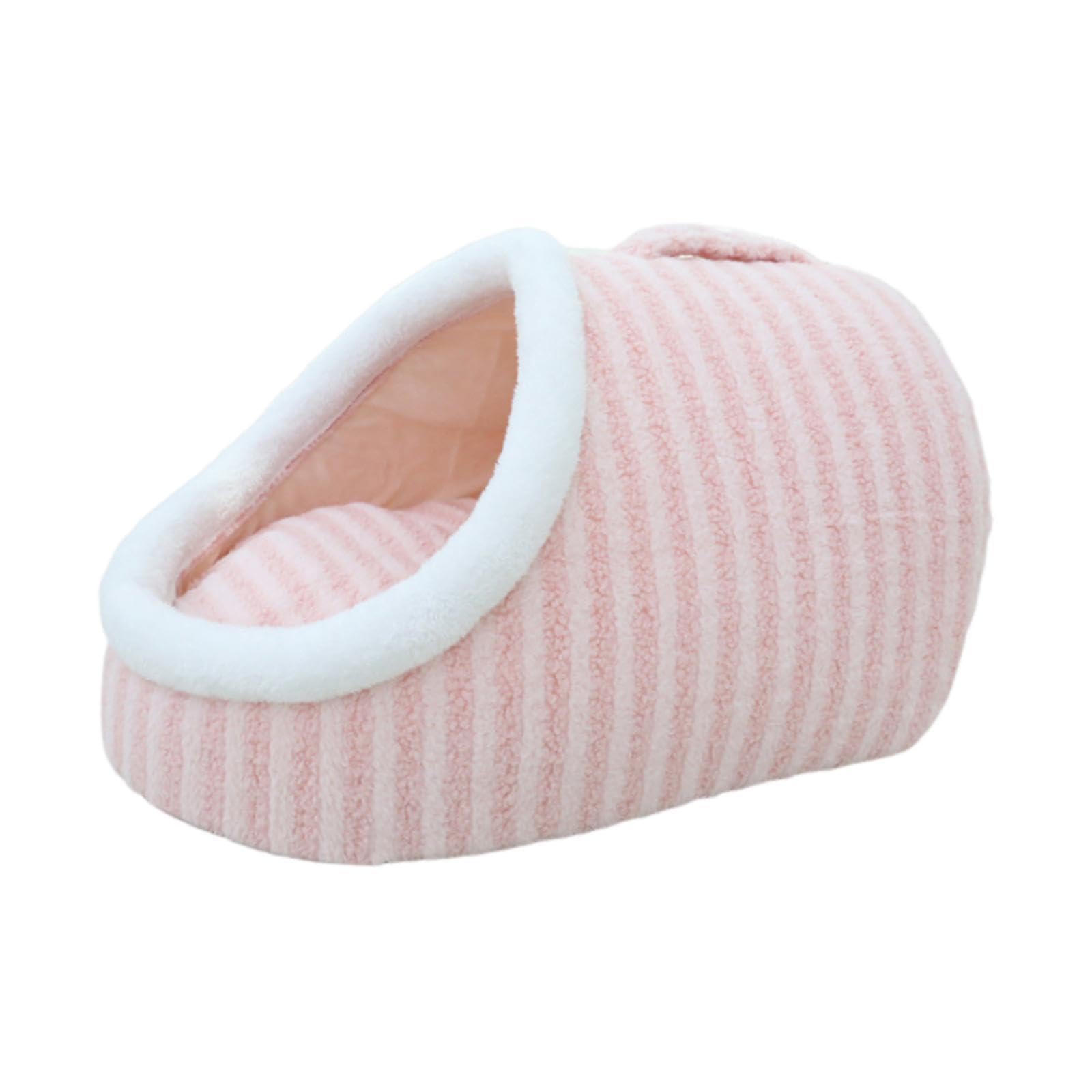 Gralara Cama Cueva para Gatos, Tienda de campaña para Perros, Jaula portátil con Base Antideslizante, casa para Mascotas con cojín extraíble para Que el, Rosa