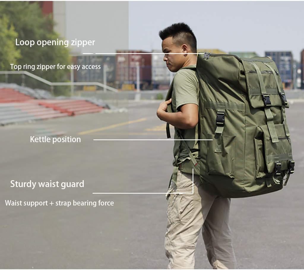 120L Tactical Hiking Daypack, large capacity,Hiking Backpack for Outdoor Camping,Widened shoulder strap design to relieve stress for Climbing Camping Touring,A : Sports & Outdoors