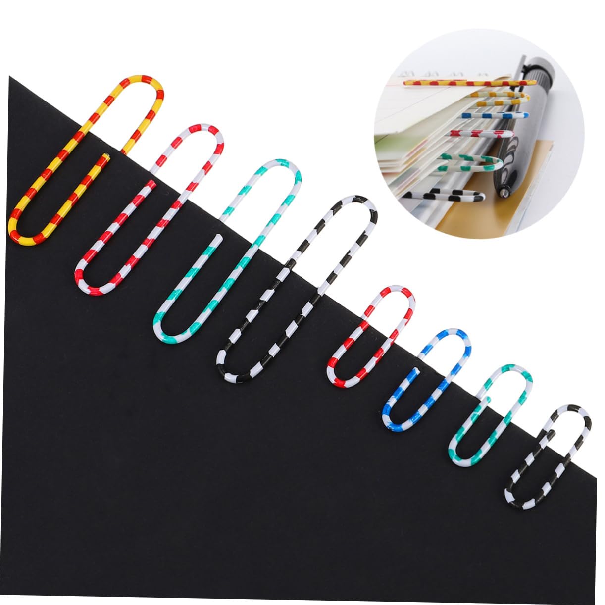 Lurrose 2 Ensembles Trombone Pince Pour Bloc-Notes Petite Pince De Bureau Fournitures De Bureau Pince En Acier Pince De Reliure De Bureau Pince En Métal Coloré Pour 450 pièces * 2