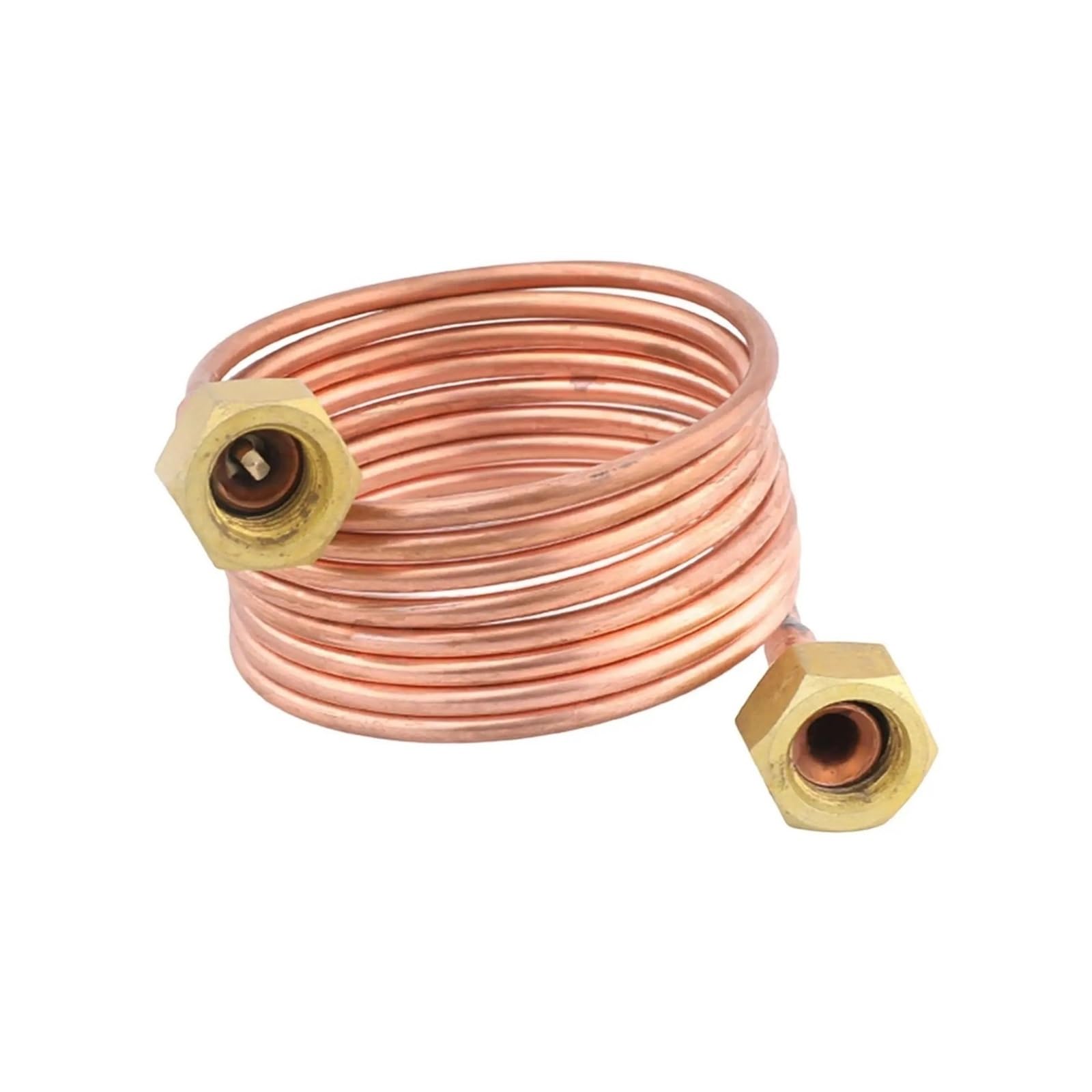 Genterun With Thimble 1.5M Fridge Capillary Tube,Refrigerator Tube Capillary Tubing 3Mm Flexible Coil Copper Tubes For Refrigerating Cabinet Refrigerator Hardware Tool(With Thimble 1.5M)