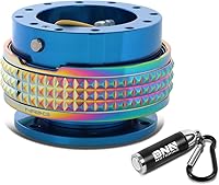 Vista 2 de NRG Innovations SRK-210BK/BK Kit de liberación rápida (cuerpo negro / anillo pirámide negro)