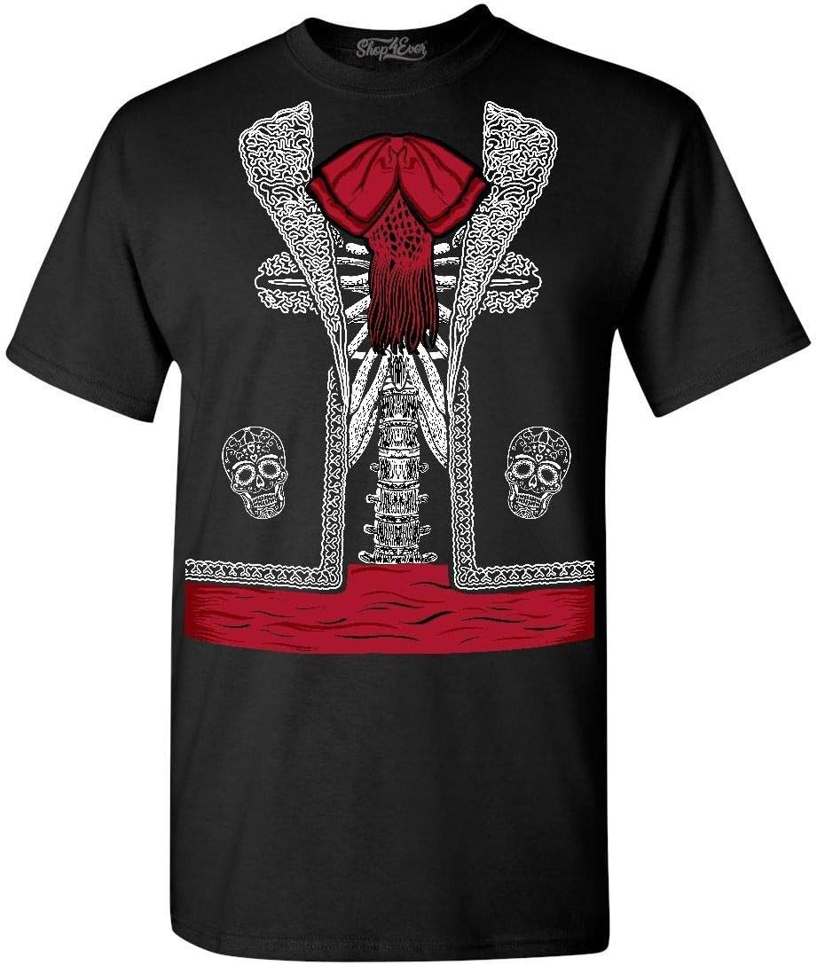 Shop4Ever Day of The Dead Mariachi Skeleton Costume T-Shirt