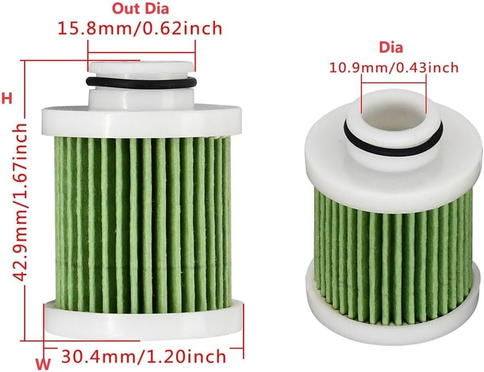 4Pcs 15412-92J00 Fuel Filter for Suzuki Outboard DF100 DF115 DF140 DF150 DF175 DF200 DF 100 115 140 150 175 200 HP