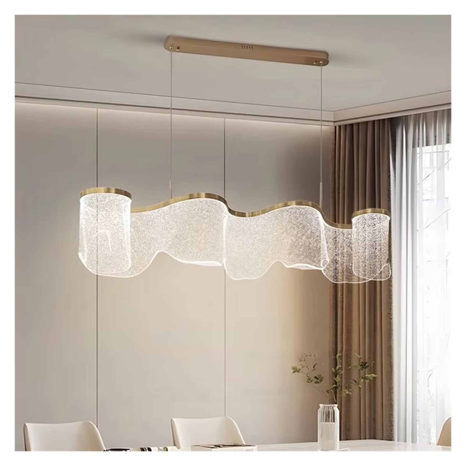 Lustre LED Doré pour Sublime Intérieur et Éclairage Architectural Chic