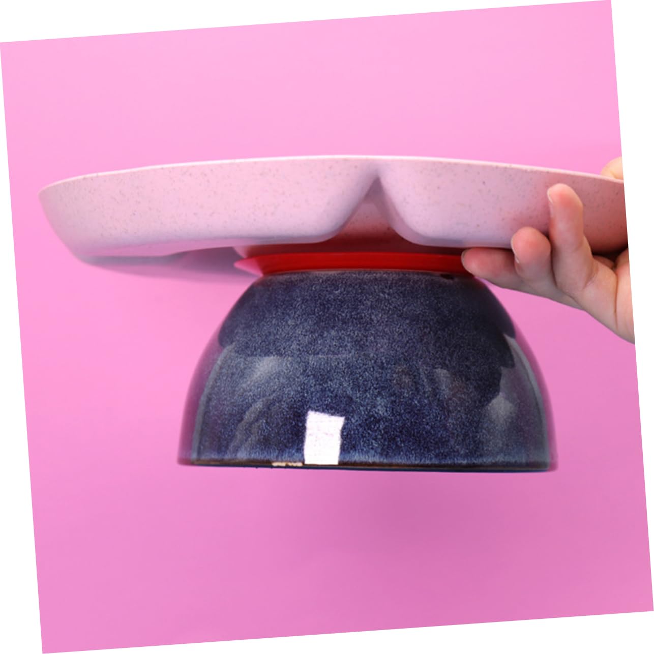 ifundom 10pcs Suction Bowl Pads Anti-fall Silicone Bowl Base for Boys and Girls Silverware Suction Plate Supplies Random Color