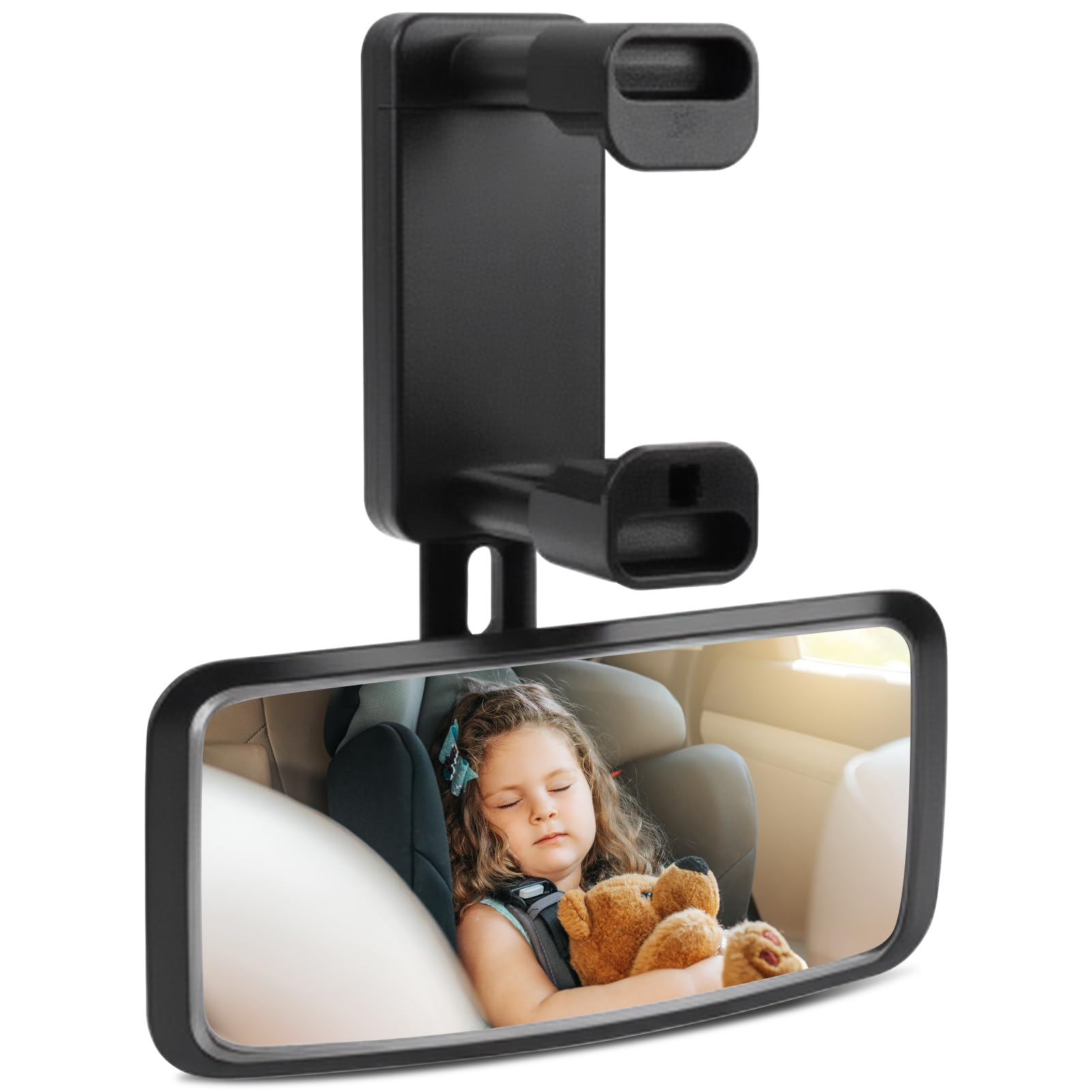 Espejo Coche Bebé, Espejo Retrovisor Bebé Giratorio 360° Con Instalación Sencilla, Espejo Para Coche Bebé Seguro Y Ajustable, Espejo Bebé Coche Para Asiento Trasero