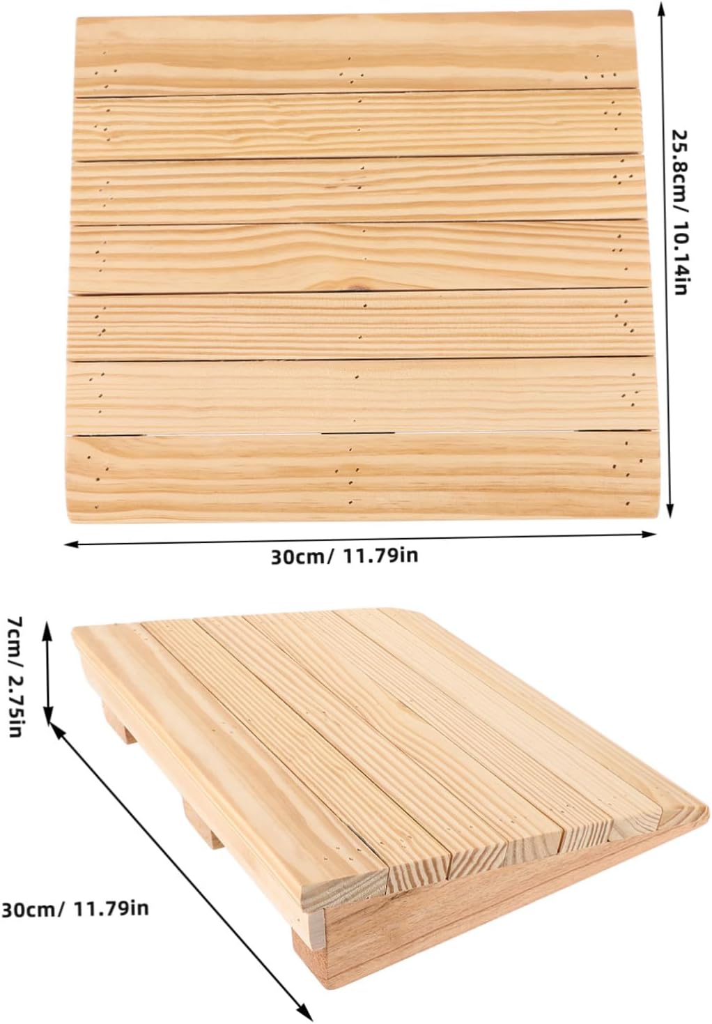 SOLUSTRE Wooden Ramp for Home Use Non Slip Design Portable Threshold Ramp for Sweeping and Wear Resistant for Steps and Wheelchair Access