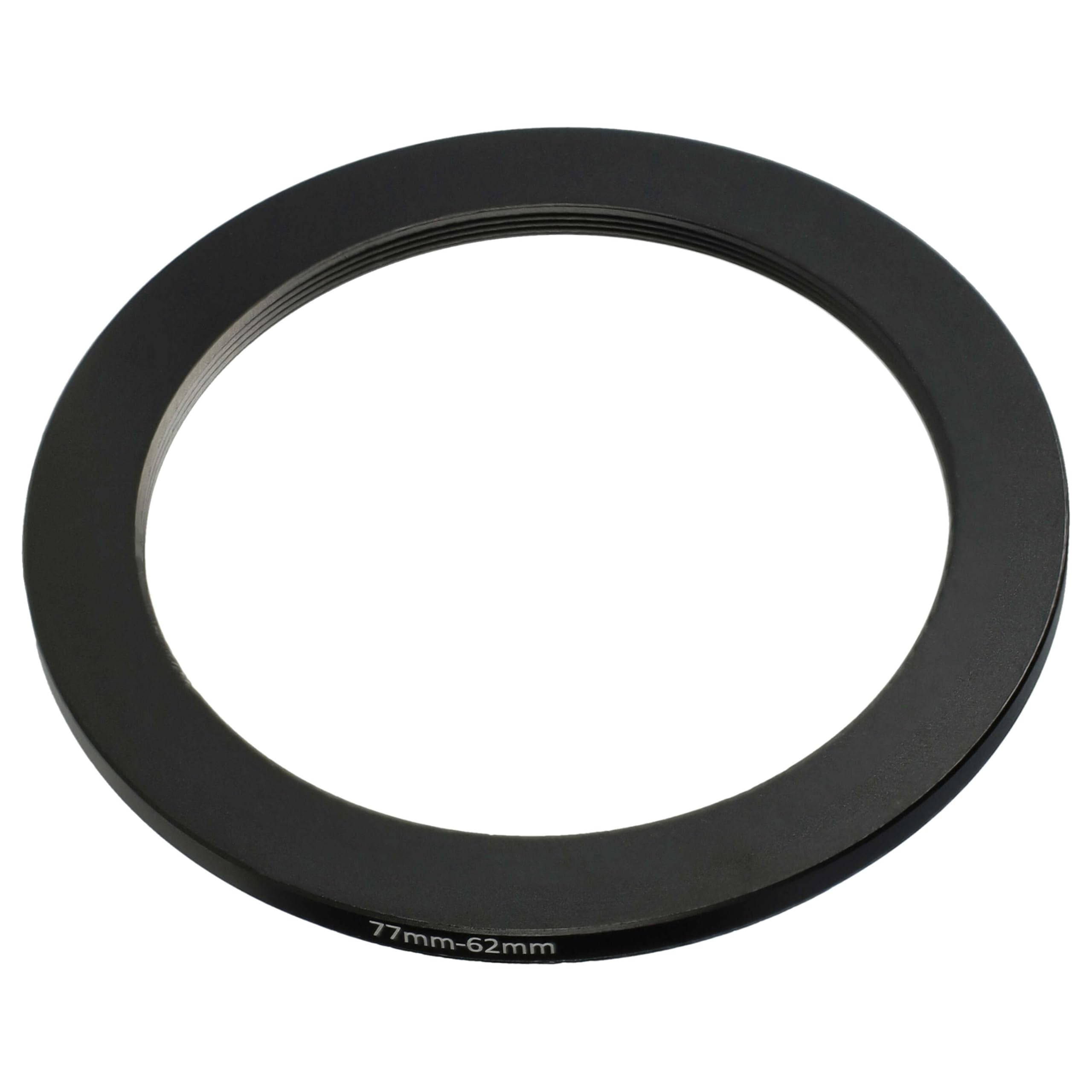 vhbw Bague d'adaptation Step-Down 77 mm vers 62 mm Réducteur métal pour Appareil Photo
