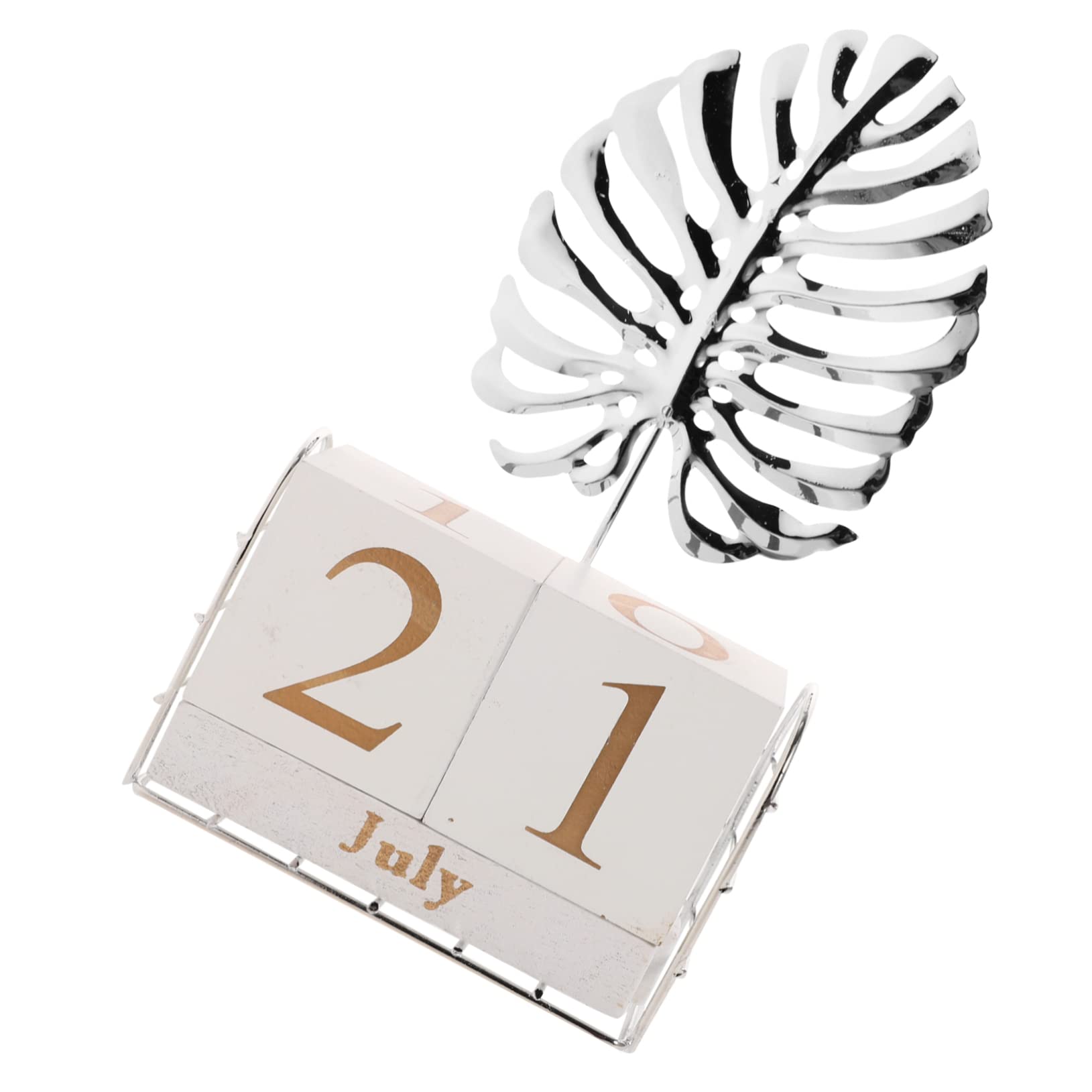 Tofficu 4 Pz calendario in legno calendario da tavolo digitale agenda scrivania decorazione casa arredamento blocco scrivania perpetuo da tavolo Di legno