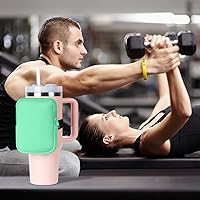 Vista 7 de AUAUY Bolsa para botella de agua para Stanley Quencher Adventure de 40 onzas y Stanley Iceflow de 20 onzas, 30 onzas, bolsa para vaso de gimnasio