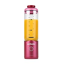 nutribullet Flex XL 650ml – Frullatore Portatile per Smoothie con Manico e Tappo a Beccuccio, Tritatutto Multifunzione, Tritaghiaccio, USB-C, Bicchiere BPA-Free, Facile da Pulire, Magenta (NBP213MA)