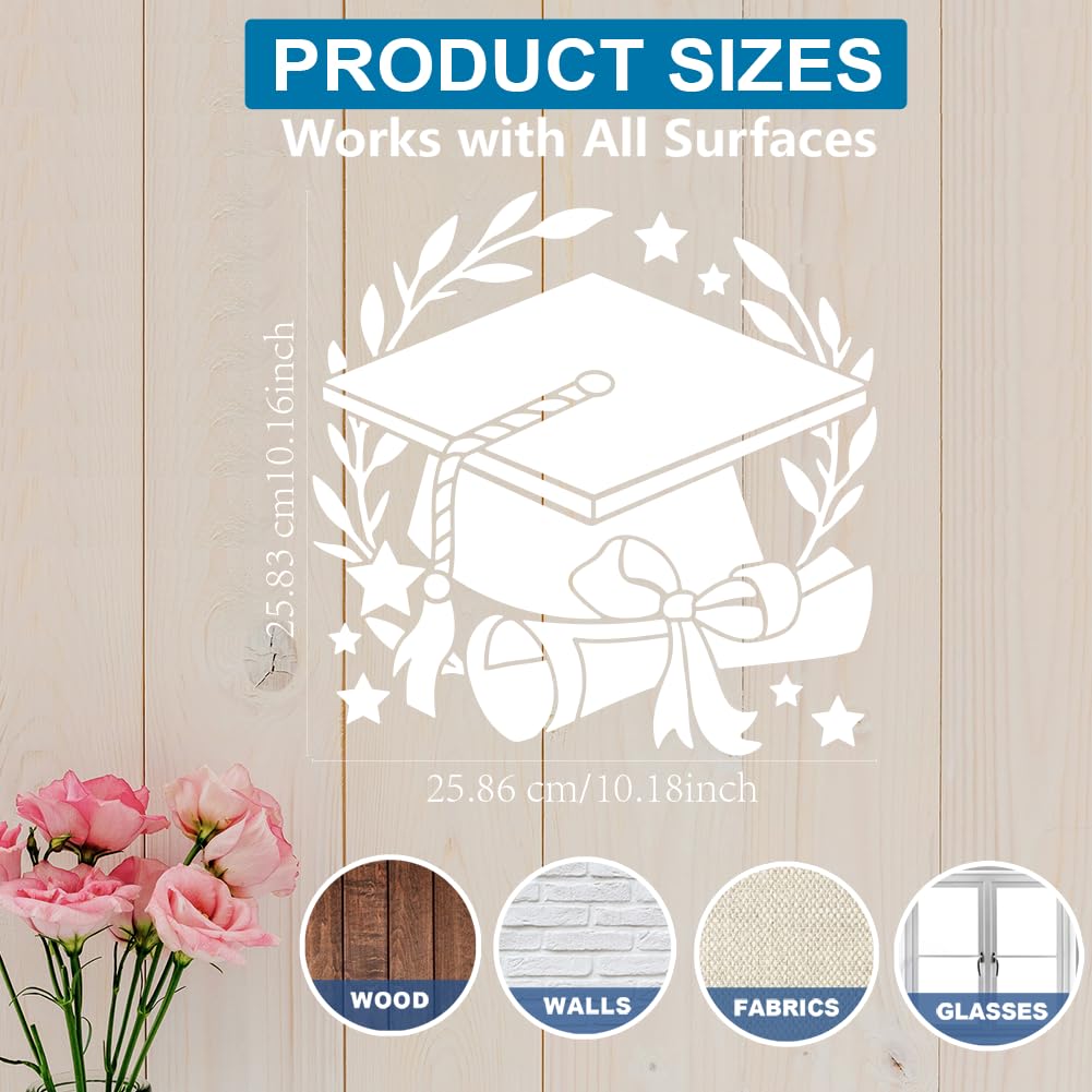 Graduation Stencil Cap And Diploma Craft Stencil