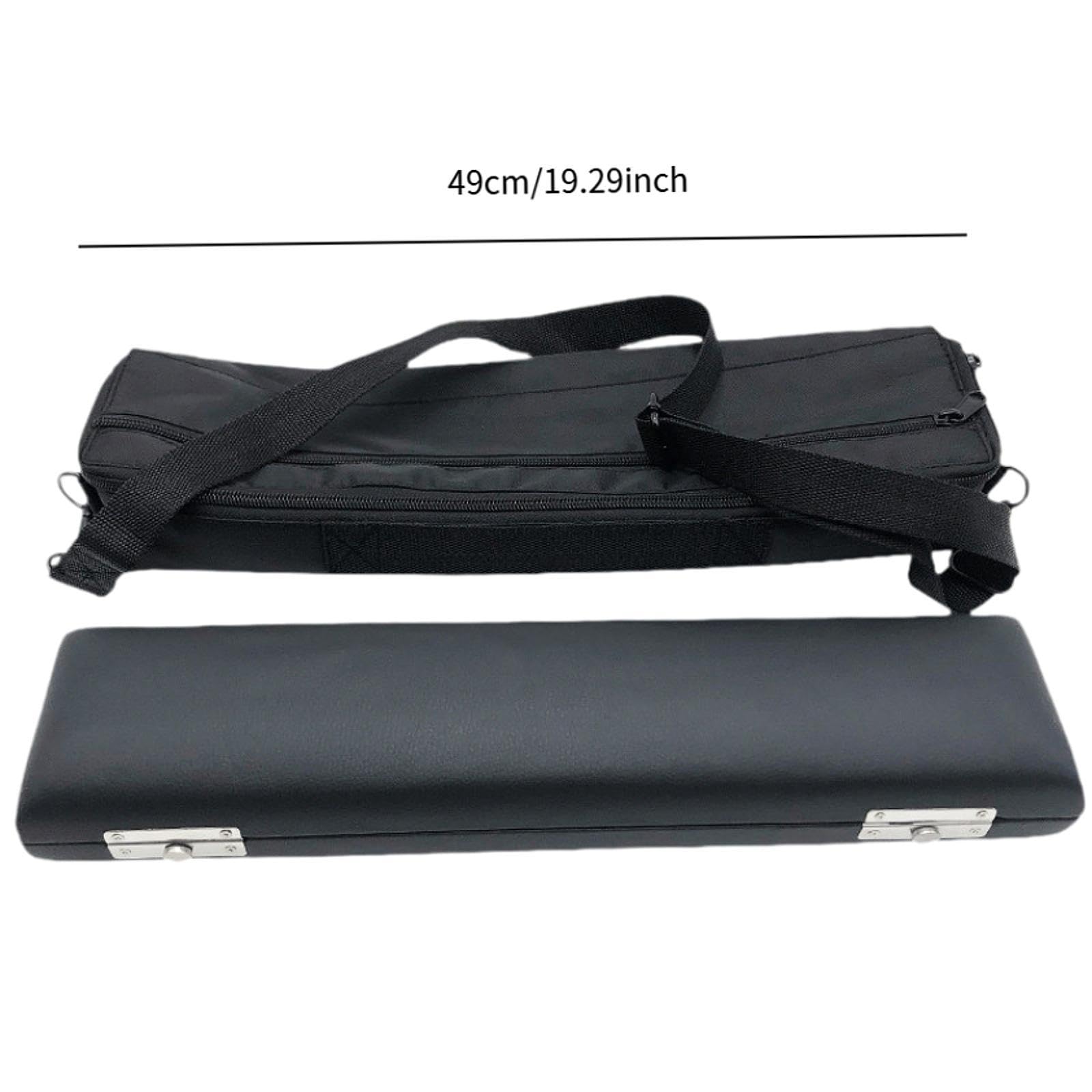 Estuche para Flauta Bolsa Transporte Bolsa Almacenamiento Funda Instrumentos Musicales Material PU Cuero Acolchado Adecuado para Práctica, 17 Hoyos