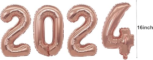 Miniatura 2 de Globos de papel de aluminio de 16 pulgadas para Año Nuevo, suministros de fiesta de Año Nuevo, festival, fiesta, aniversario, fiesta, graduación,
